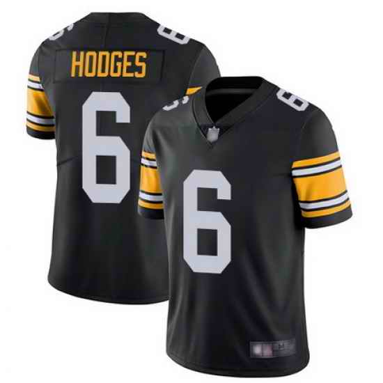 Nike Steelers 6 Devlin Hodges Black Alternate Vapor Untouchable Limited Jersey